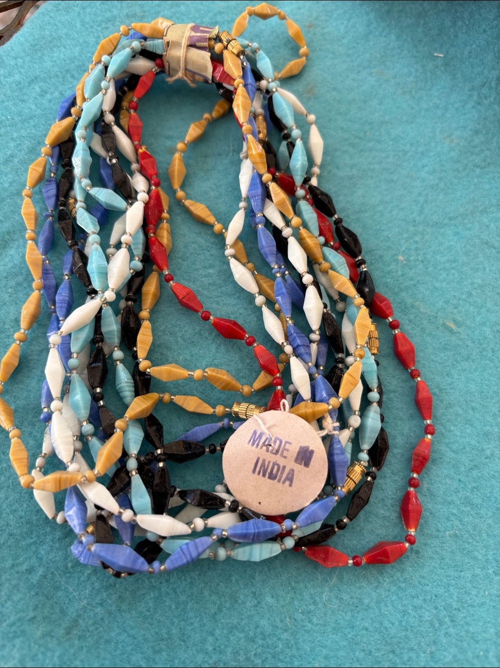 60’s-70’s  Bead Necklace Lot from India.